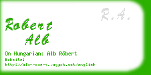 robert alb business card